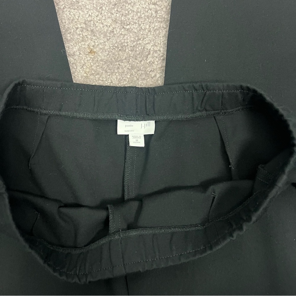 J. Jill Pintucked Ponte Slim-Leg Pants Size MP - Picture 2 of 6